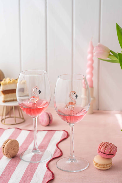 Wine Glasses Flamingo