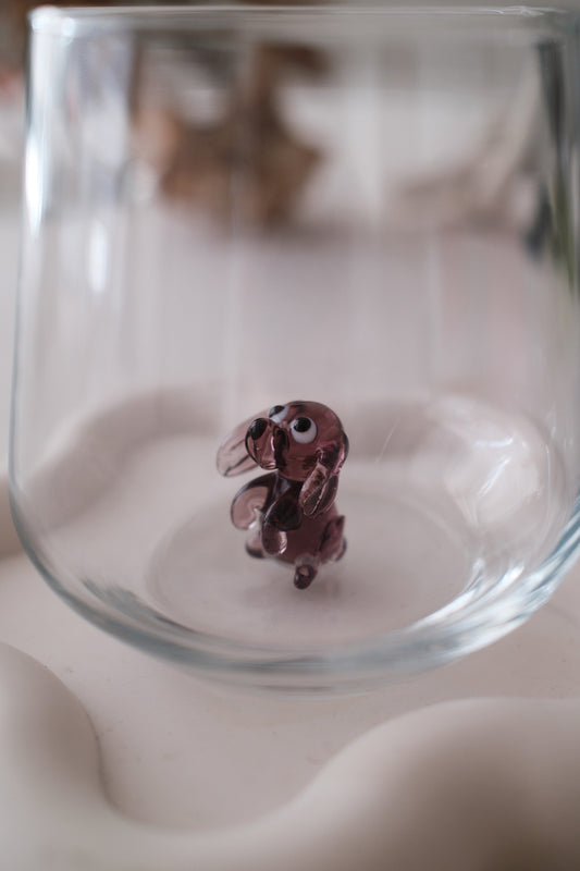 Dog Glass Purple
