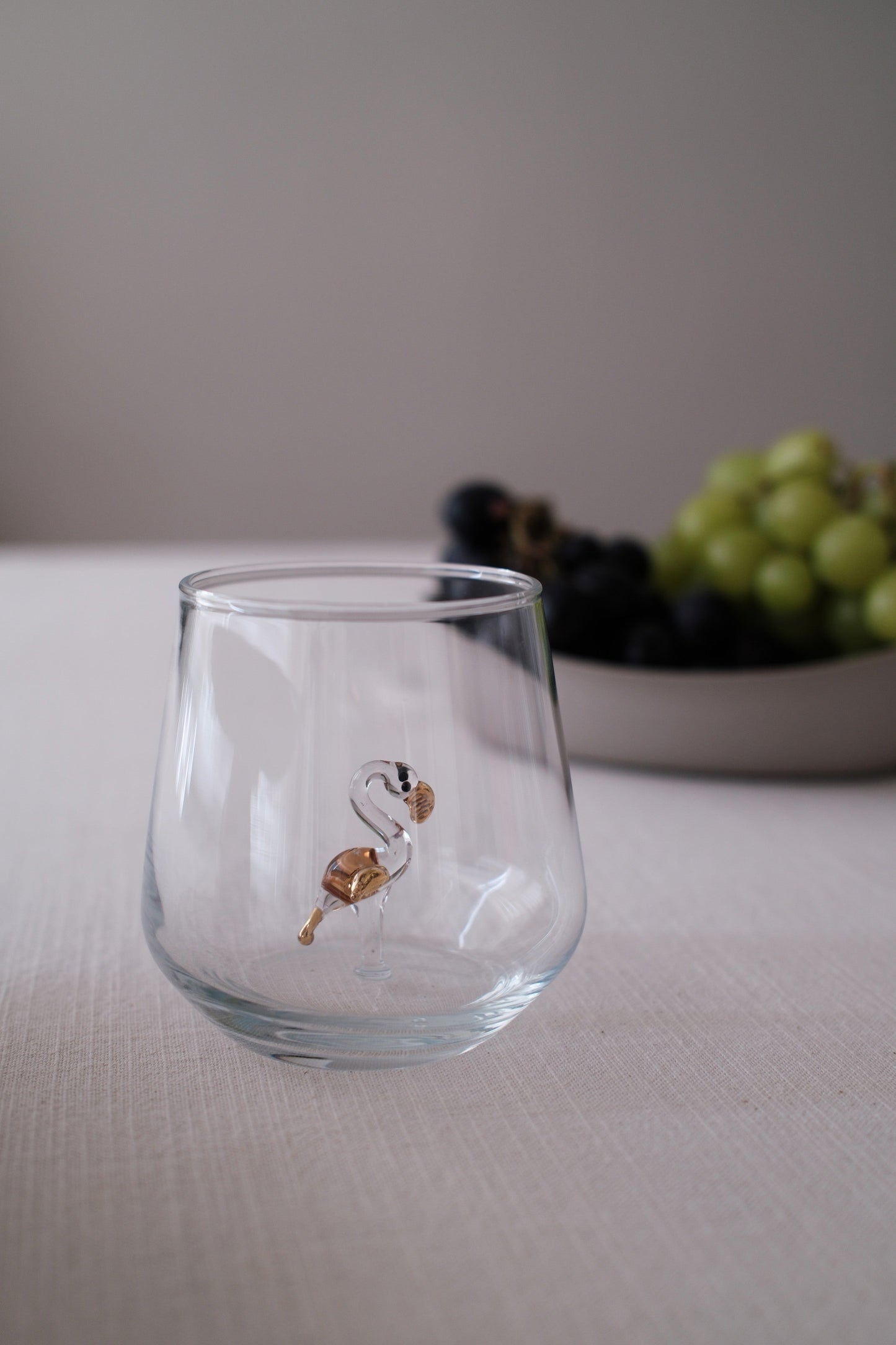 Gold Flamingo Glass