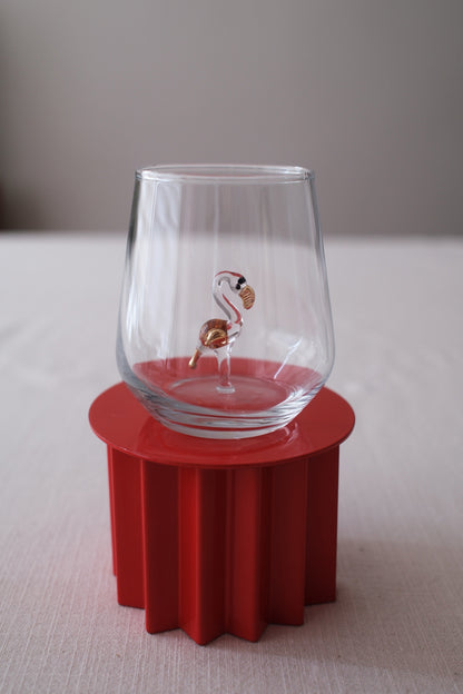 Gold Flamingo Glass