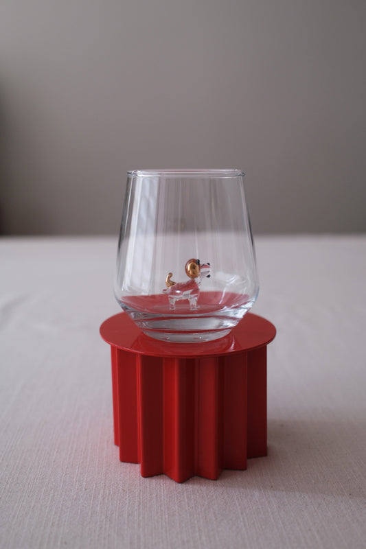 Gold Dog Glass